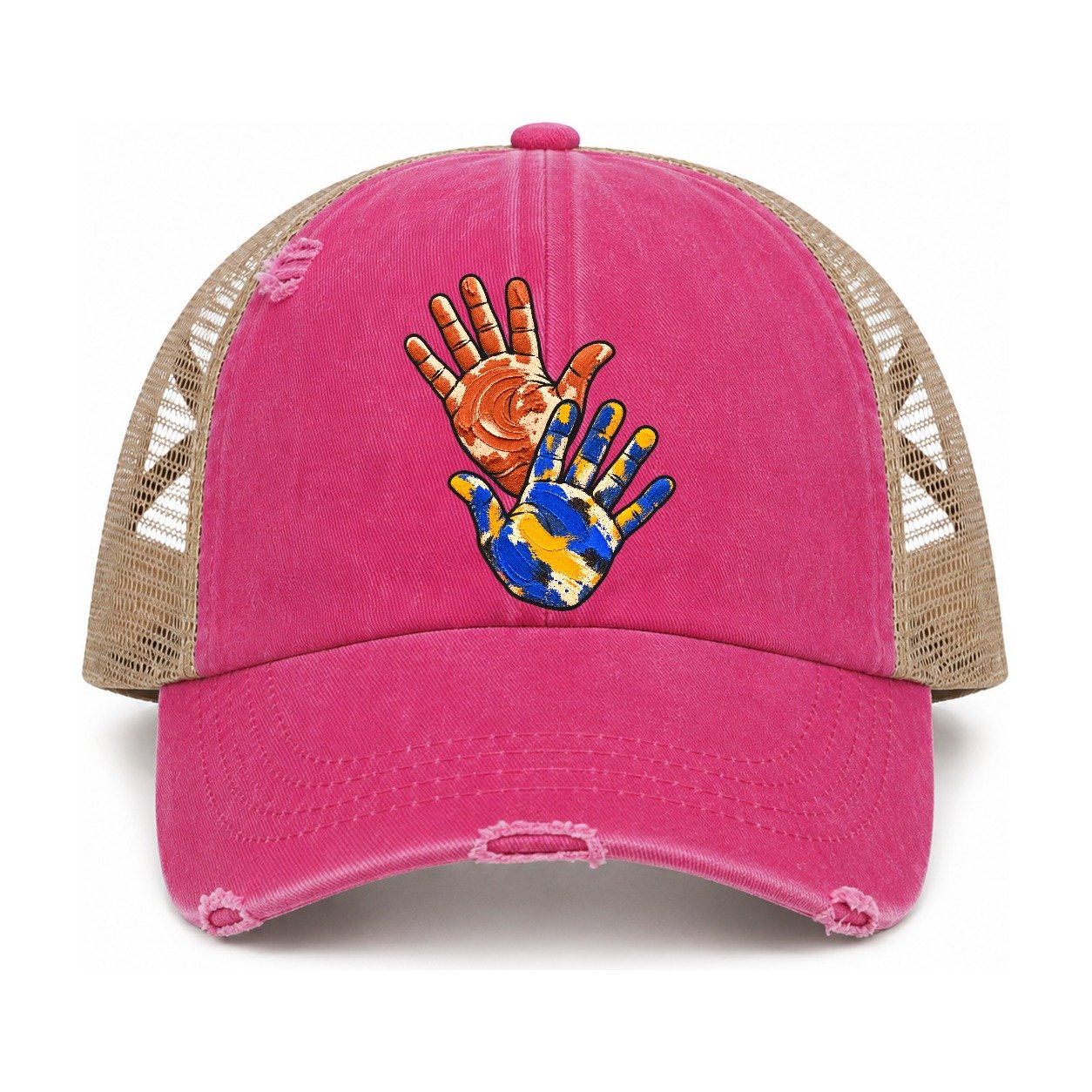 Raspberry-Khaki — front view