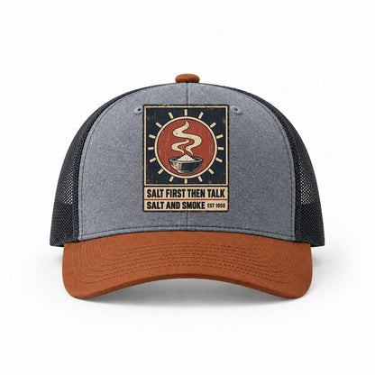 Heather Grey-Rust-Charcoal — front view