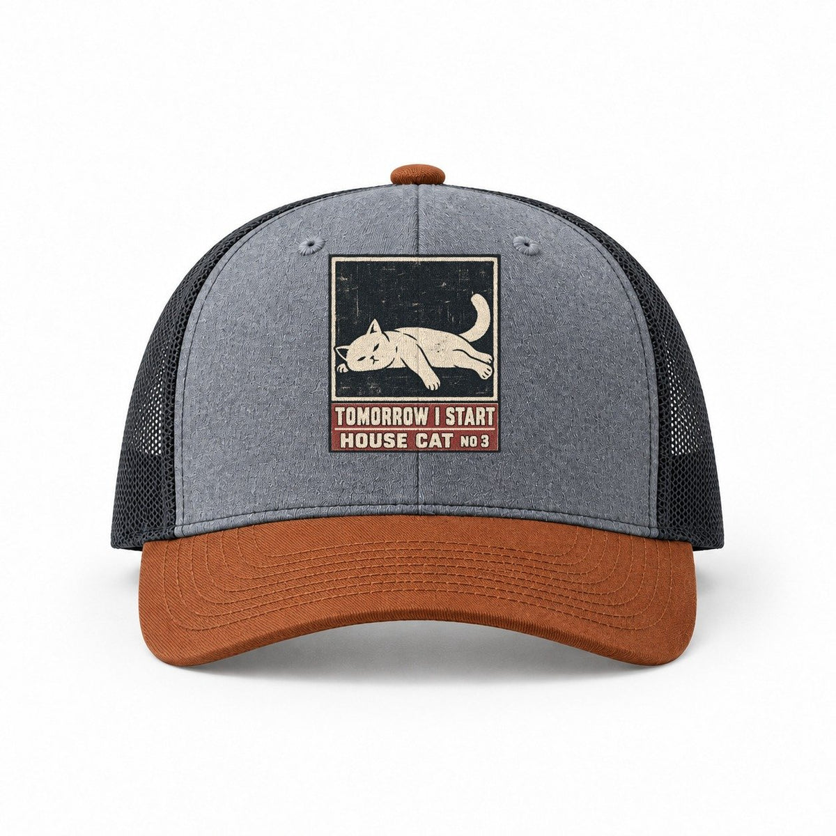 Heather Grey-Rust-Charcoal — front view