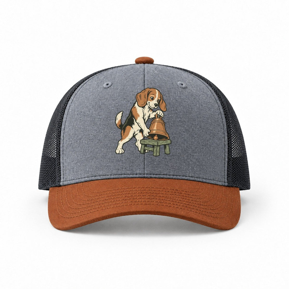 Heather Grey-Rust-Charcoal — front view