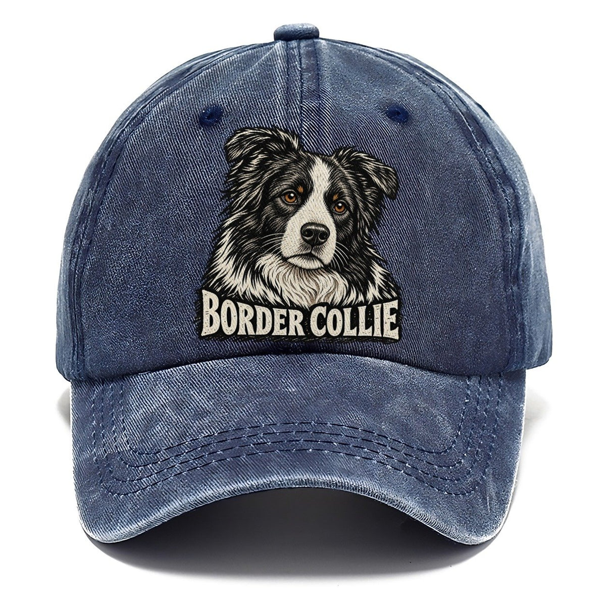 Border Collie Portrait Classic Cap – Twilight Navy