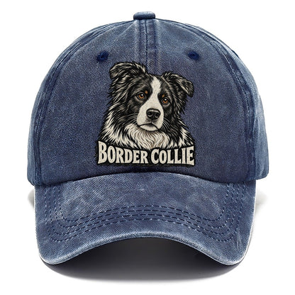 Border Collie Portrait Classic Cap – Twilight Navy