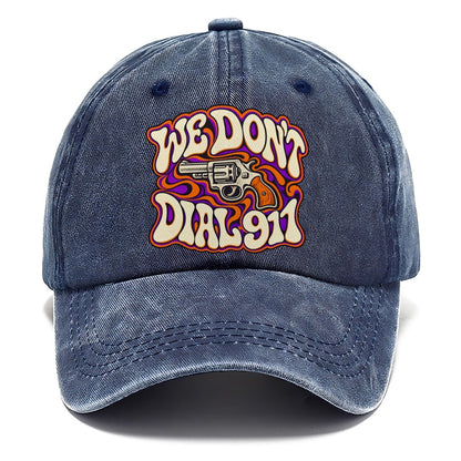 Psychedelic Frontier We Don't Dial 911 Classic Cap – Twilight Navy