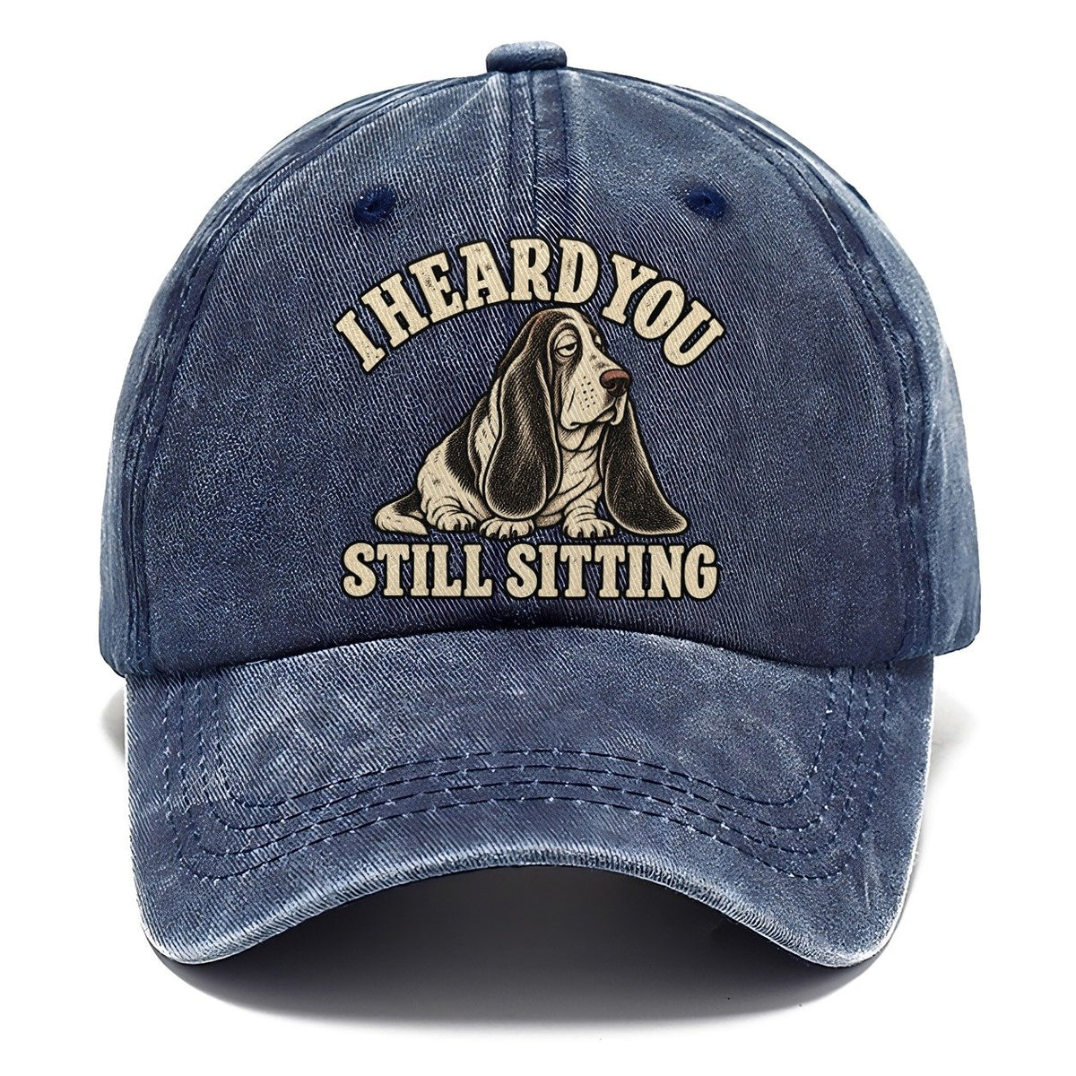 Basset Still Sitting Everyday Originals Classic Cap – Twilight Navy