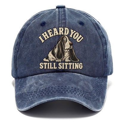 Basset Still Sitting Everyday Originals Classic Cap – Twilight Navy
