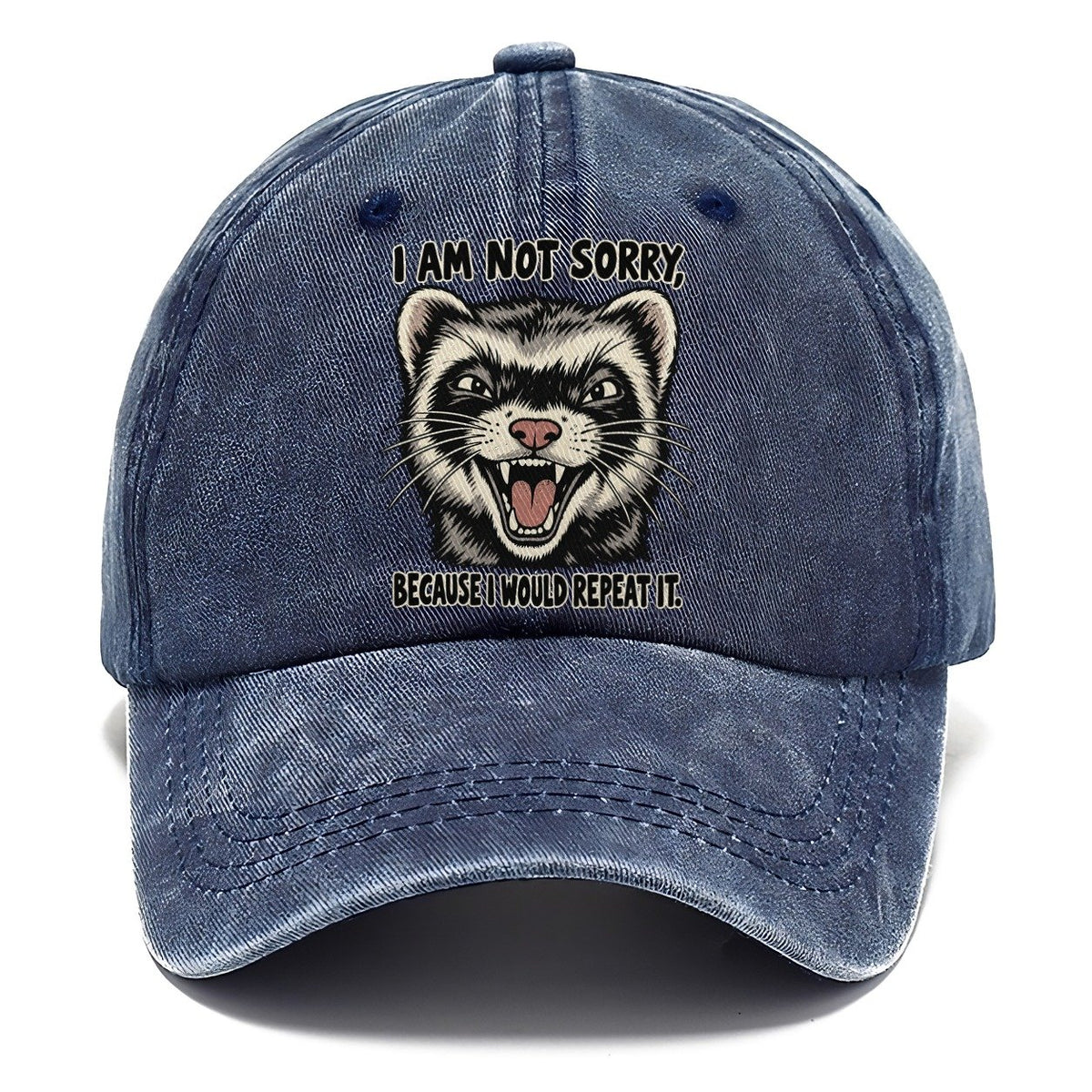 I Am Not Sorry Feral Logic Classic Cap – Twilight Navy