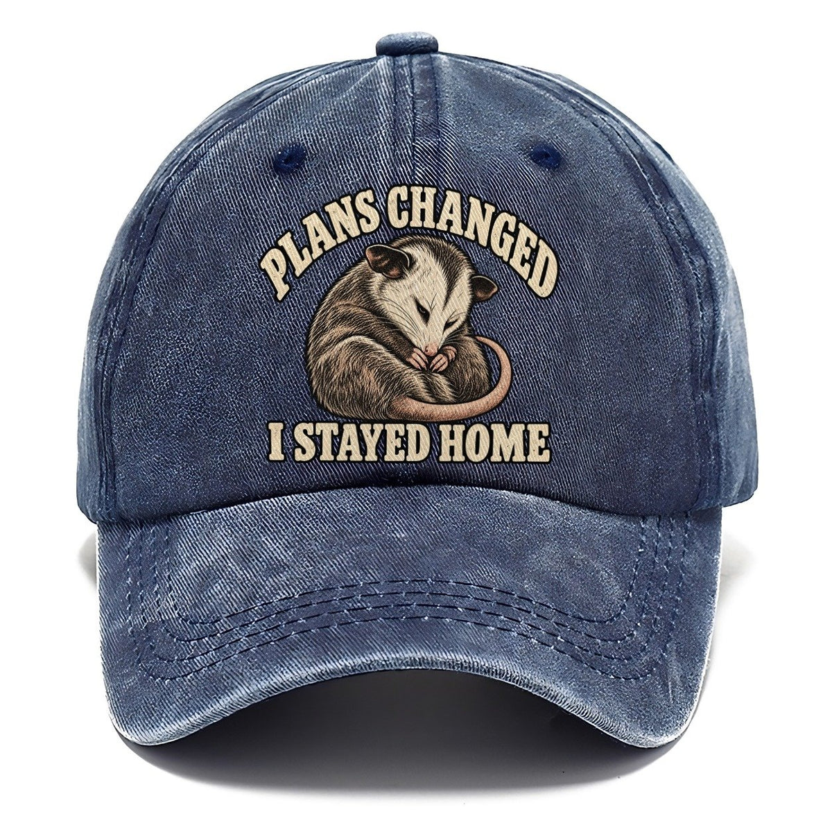 Opossum Staying Home Character Club Classic Cap – Twilight Navy