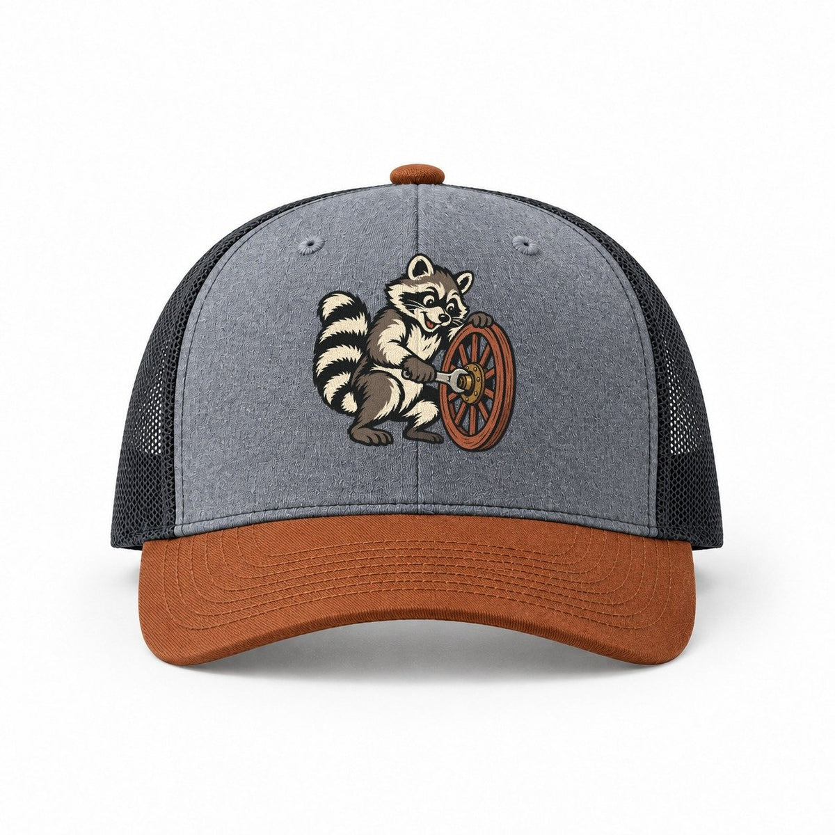 Heather Grey-Rust-Charcoal — front view