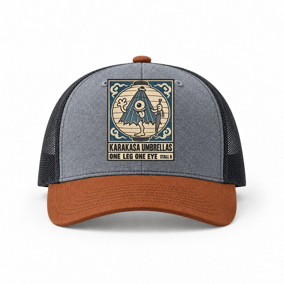 Heather Grey-Rust-Charcoal — front view