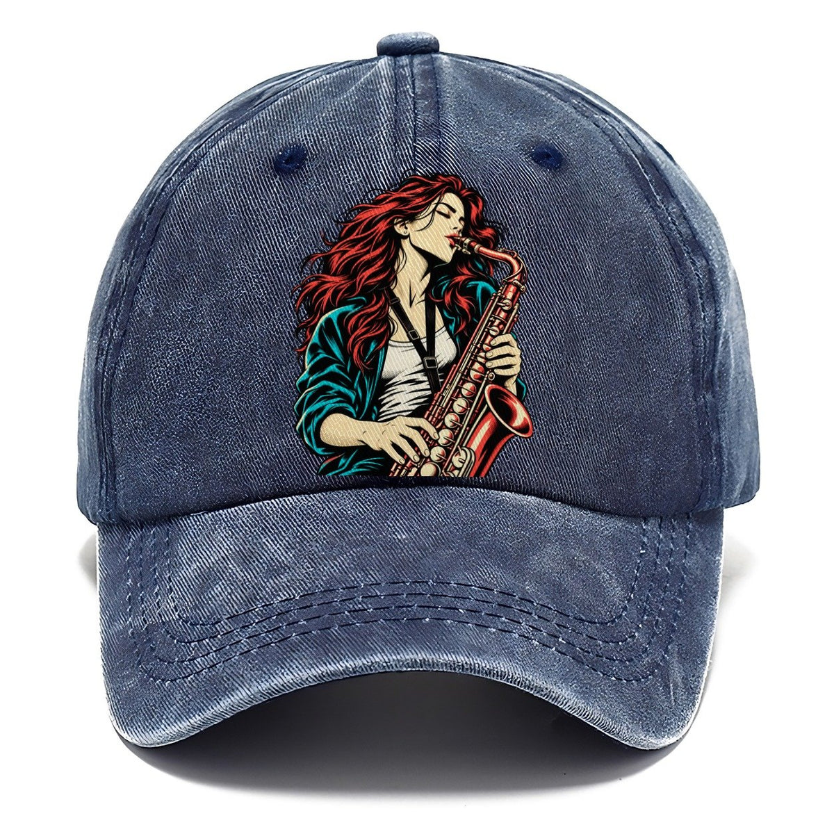Red-Haired Saxophonist Classic Cap – Twilight Navy