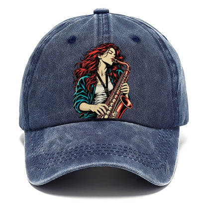 Red-Haired Saxophonist Classic Cap – Twilight Navy