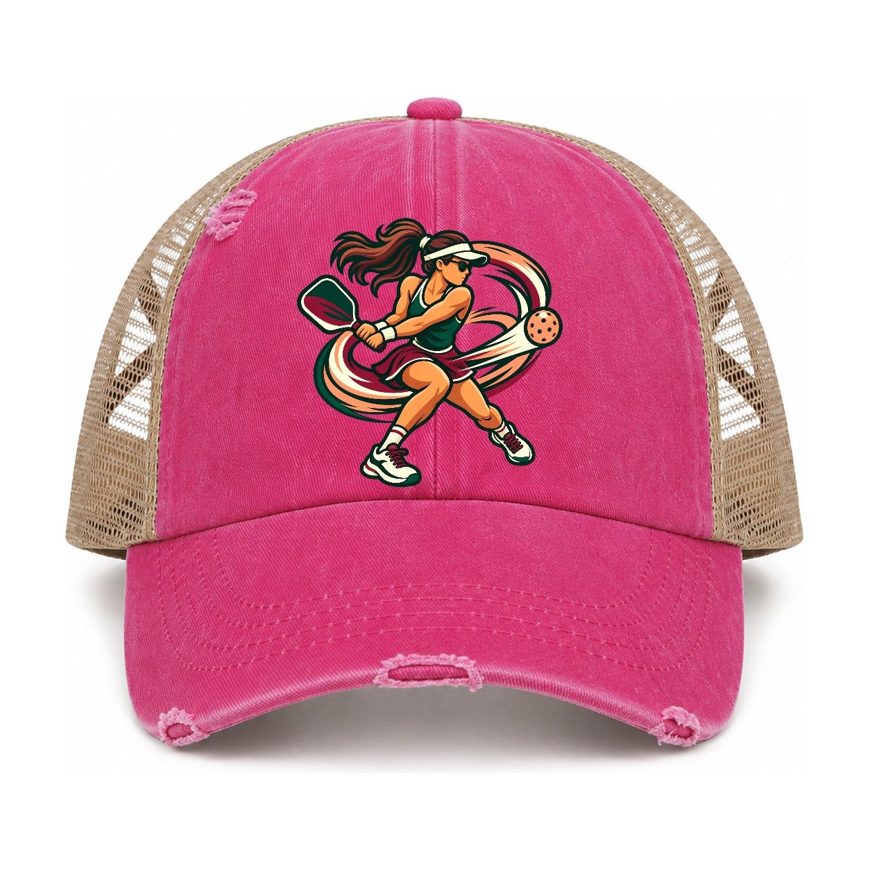 Raspberry-Khaki — front view