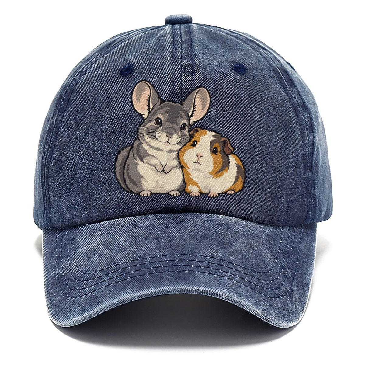Chinchilla And Guinea Pig Small Pet Logos Classic Cap – Twilight Navy
