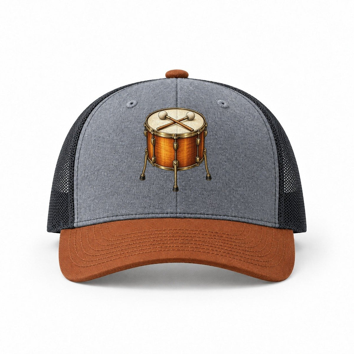 Heather Grey-Rust-Charcoal — front view