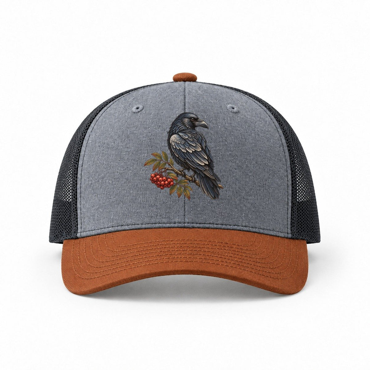 Heather Grey-Rust-Charcoal — front view