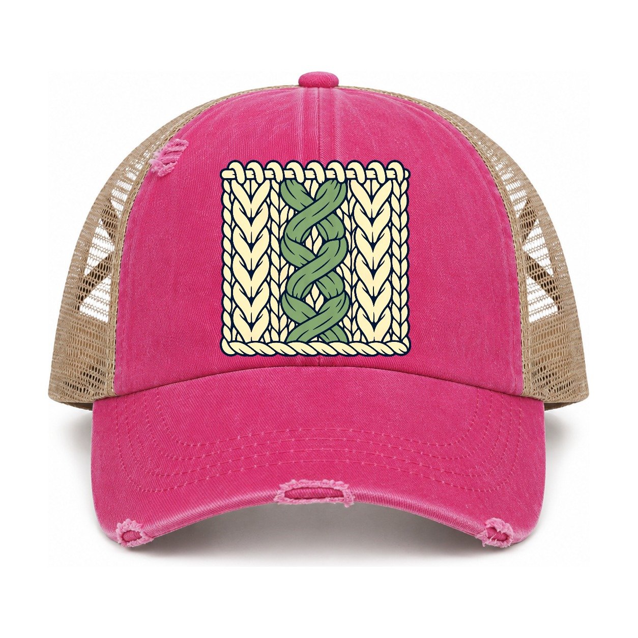 Raspberry-Khaki — front view