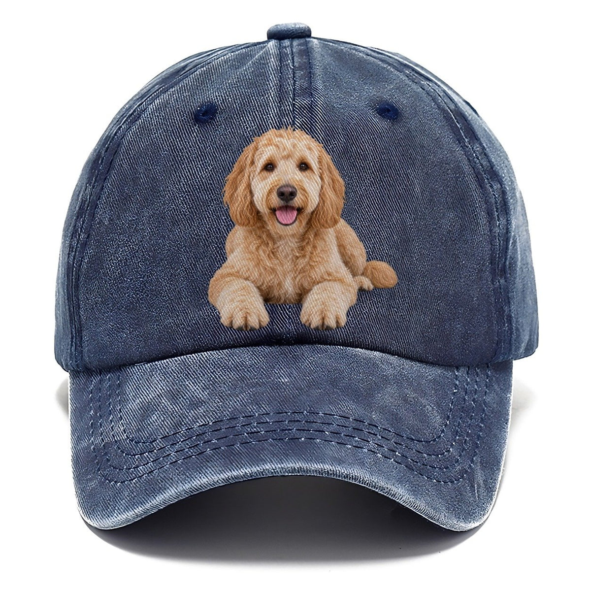 Goldendoodle Lying Down Top Breeds Classic Cap – Twilight Navy