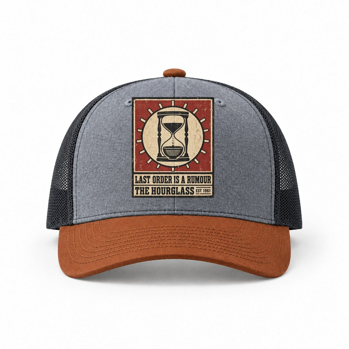 Heather Grey-Rust-Charcoal — front view