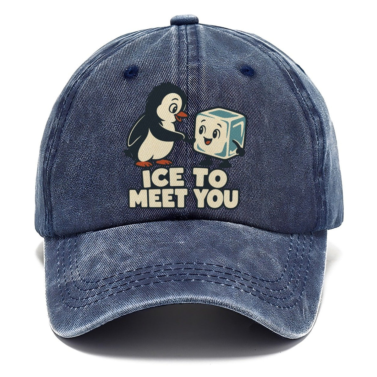 Ice To Meet You Familiar Punchlines Classic Cap – Twilight Navy