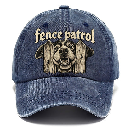 A Dog Head Pushed Through The Gap Between Two Fence Pickets Bark For Me Classic Cap – Twilight Navy