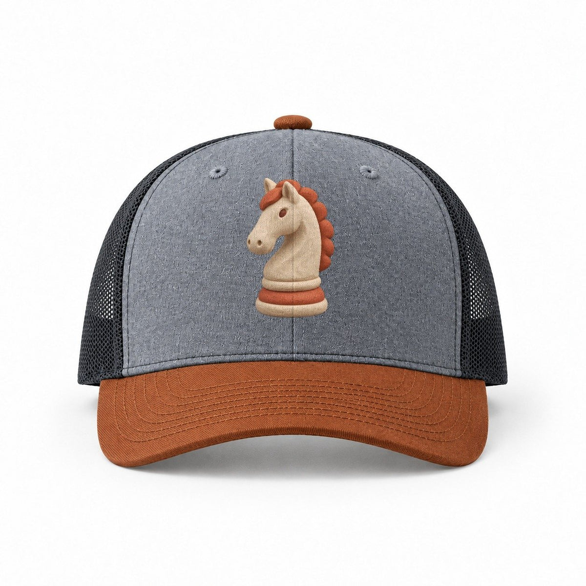 Heather Grey-Rust-Charcoal — front view