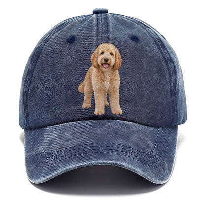 Goldendoodle Standing Top Breeds Classic Cap – Twilight Navy