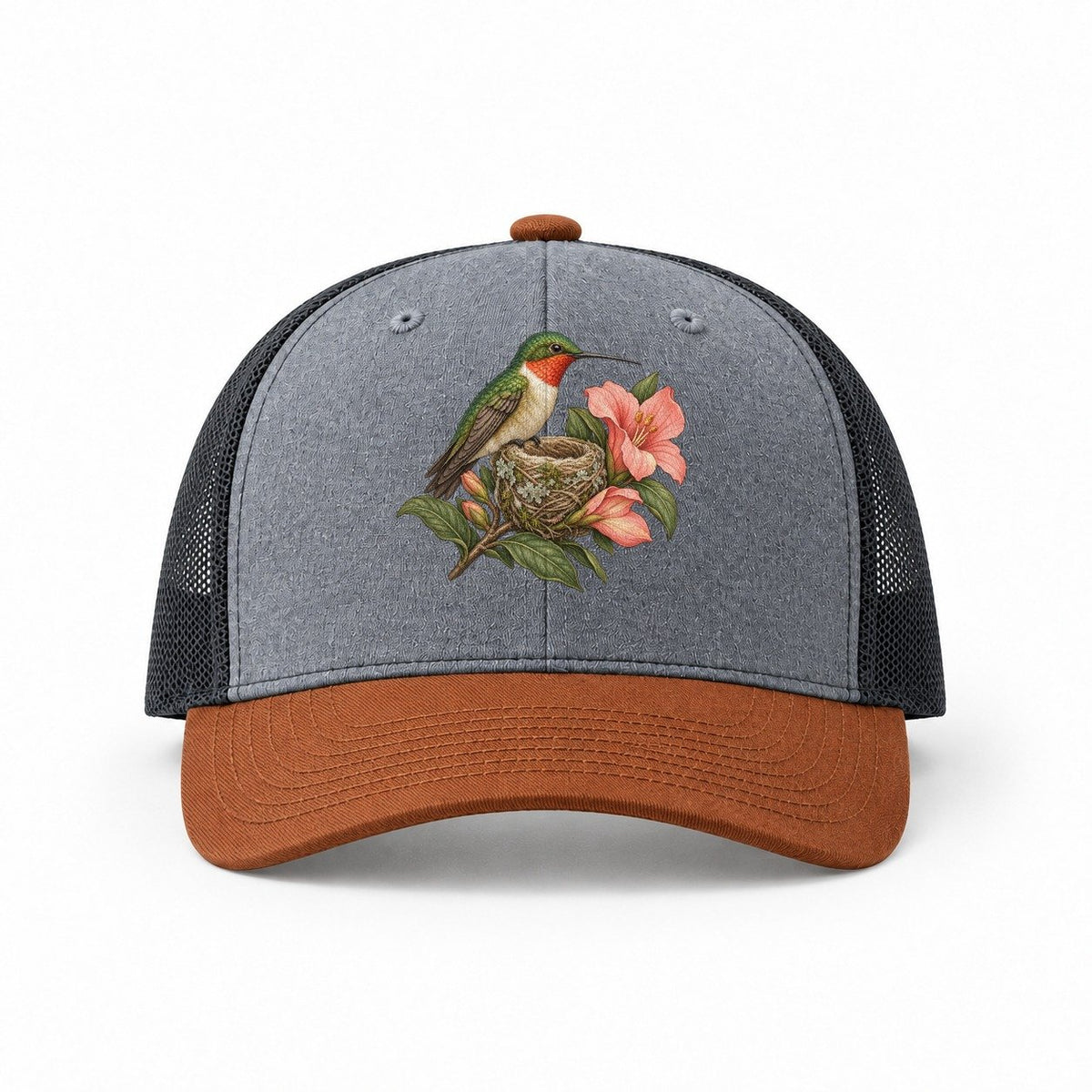 Heather Grey-Rust-Charcoal — front view