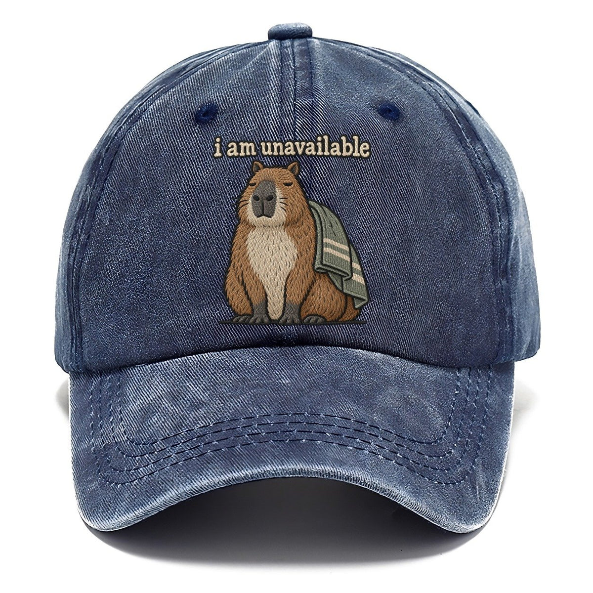 I Am Unavailable Strongly Worded Classic Cap – Twilight Navy