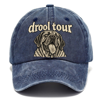 A Heavy Jowled Mastiff Head Panting With The Tongue Out Bark For Me Classic Cap – Twilight Navy