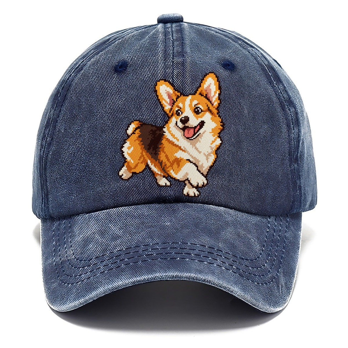 Pixel Art Corgi Classic Cap – Twilight Navy