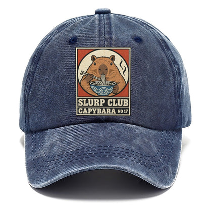 Capybara Calm Slurp Club Classic Cap – Twilight Navy