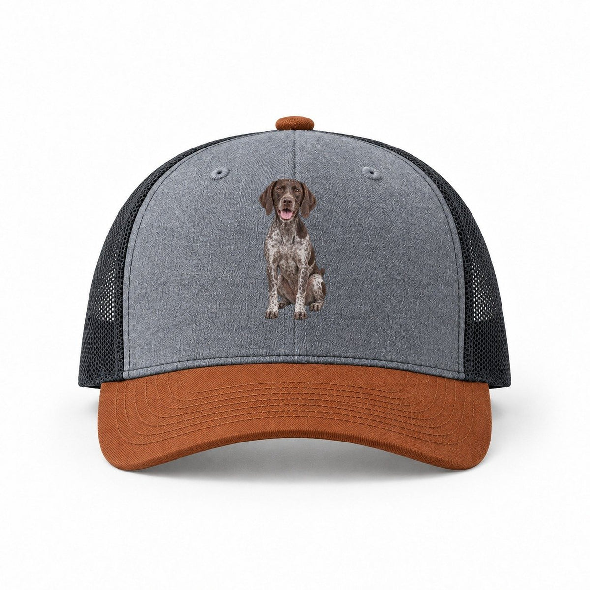 Heather Grey-Rust-Charcoal — front view