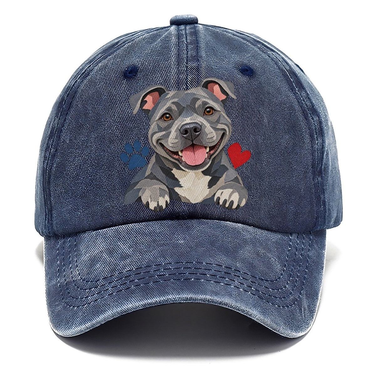 Cut-Paper Staffy Blue Velvet Companions Classic Cap – Twilight Navy