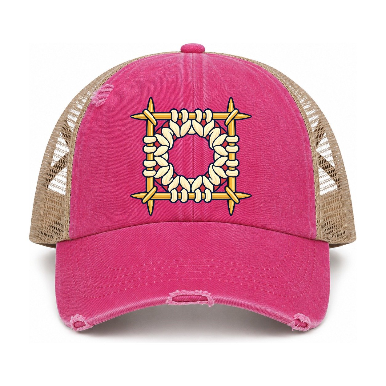 Raspberry-Khaki — front view