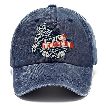 Don't Let The Old Man In Crowned King Classic Cap – Twilight Navy