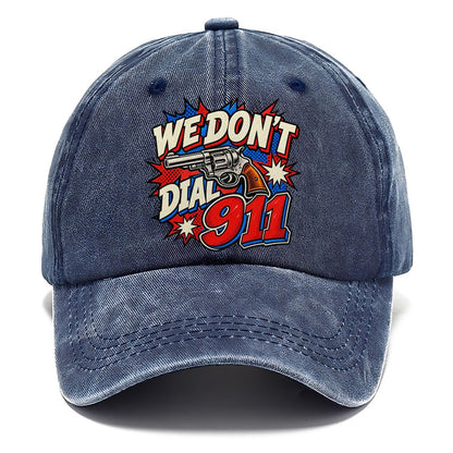 Comic Pop Burst We Don't Dial 911 Classic Cap – Twilight Navy