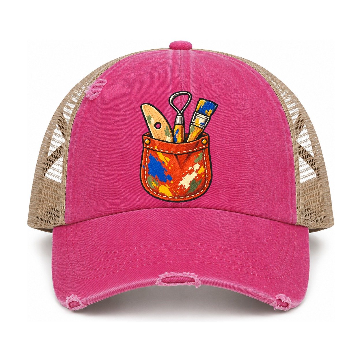 Raspberry-Khaki — front view