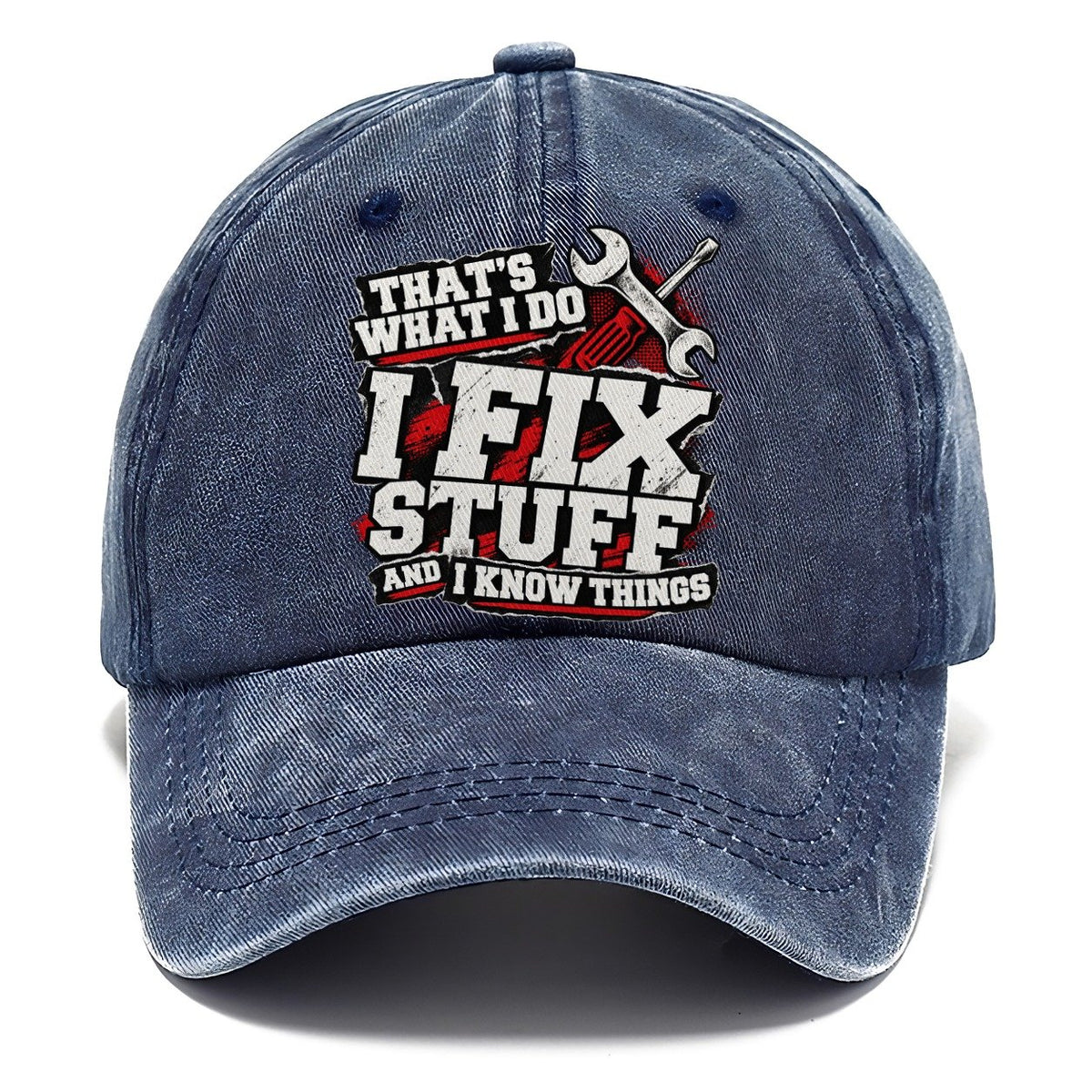 That's What I Do Fix Stuff Classic Cap – Twilight Navy