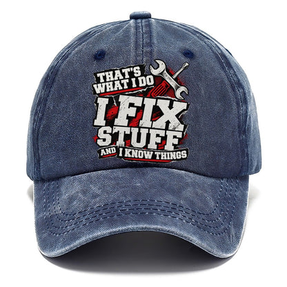That's What I Do Fix Stuff Classic Cap – Twilight Navy