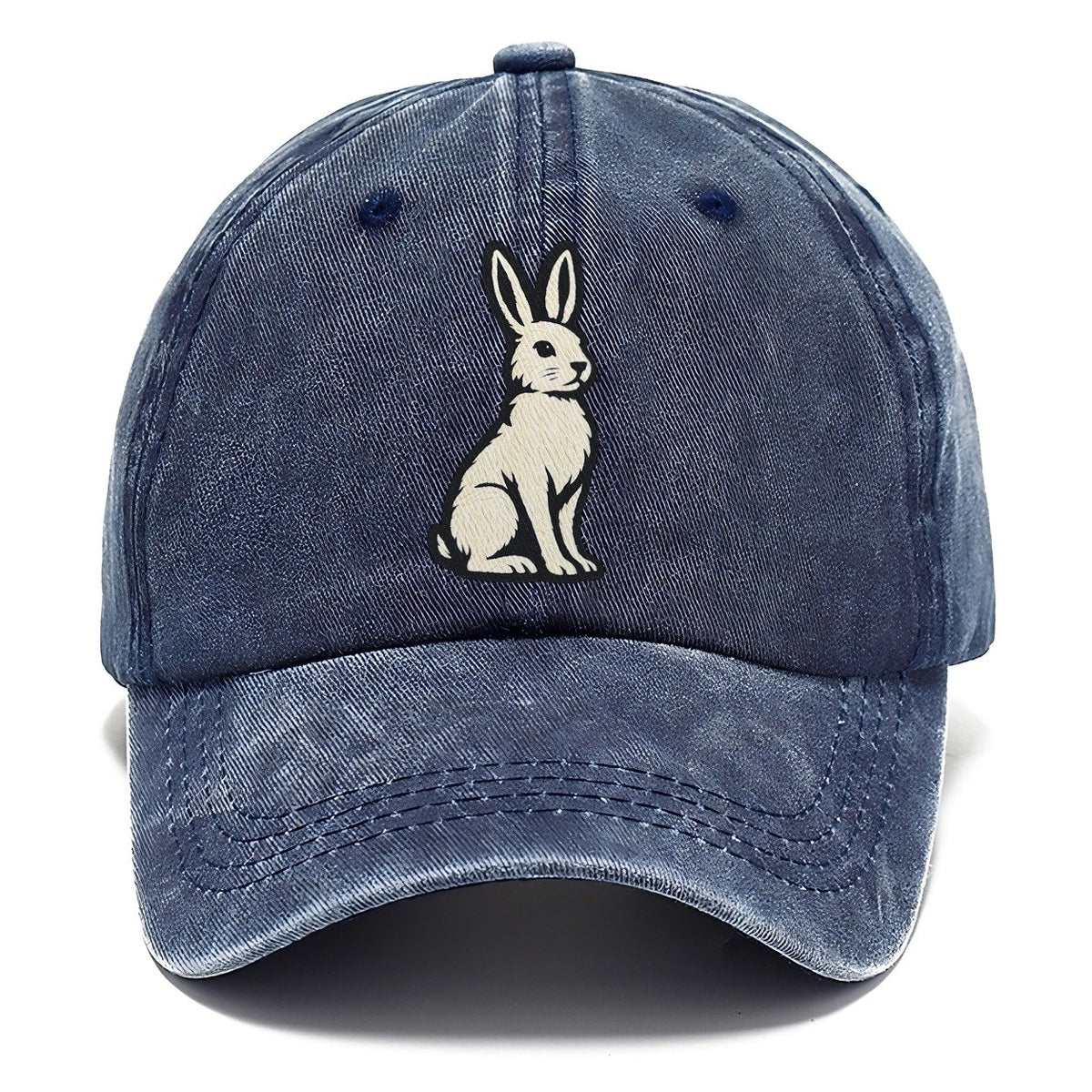 Cream Rabbit Profile Classic Cap – Twilight Navy