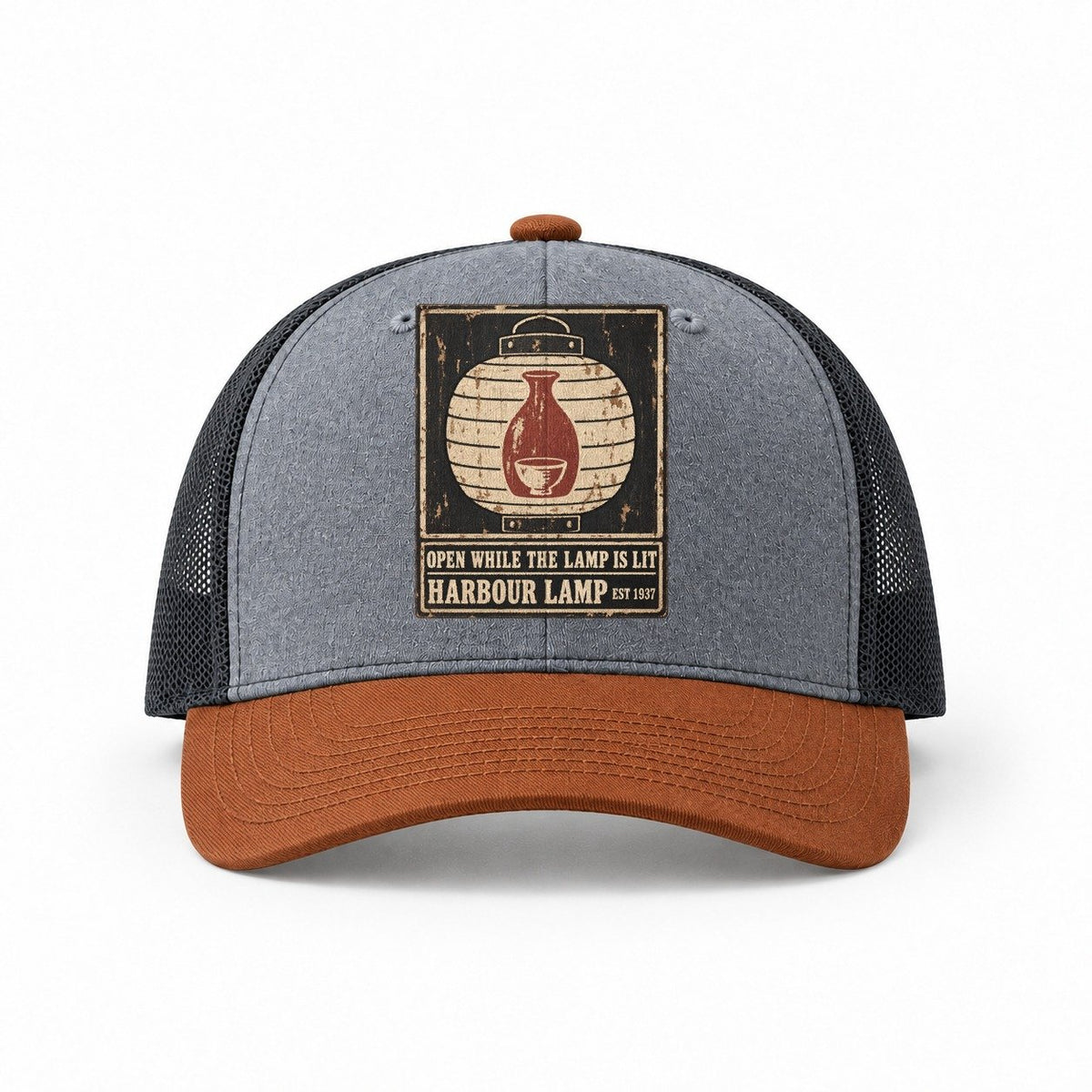 Heather Grey-Rust-Charcoal — front view