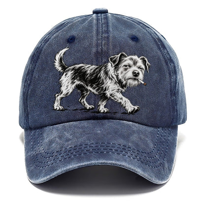 Scruffy Dog with Cigarette Classic Cap – Twilight Navy