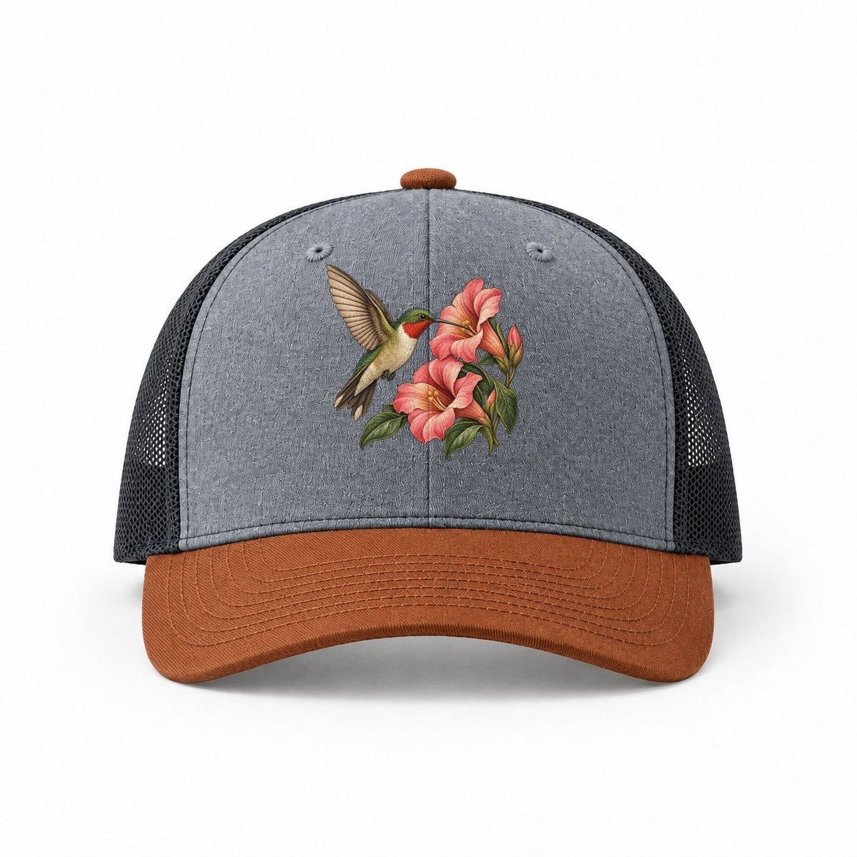 Heather Grey-Rust-Charcoal — front view