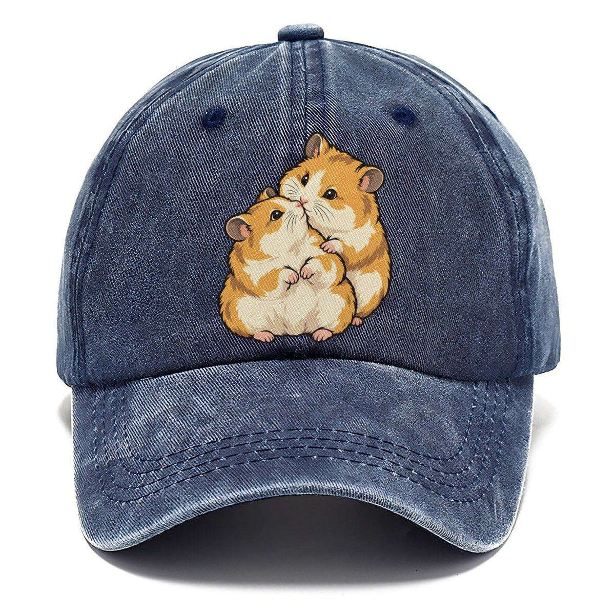 Hamster Nose Touch Small Pet Logos Classic Cap – Twilight Navy