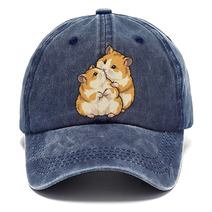 Hamster Nose Touch Small Pet Logos Classic Cap – Twilight Navy