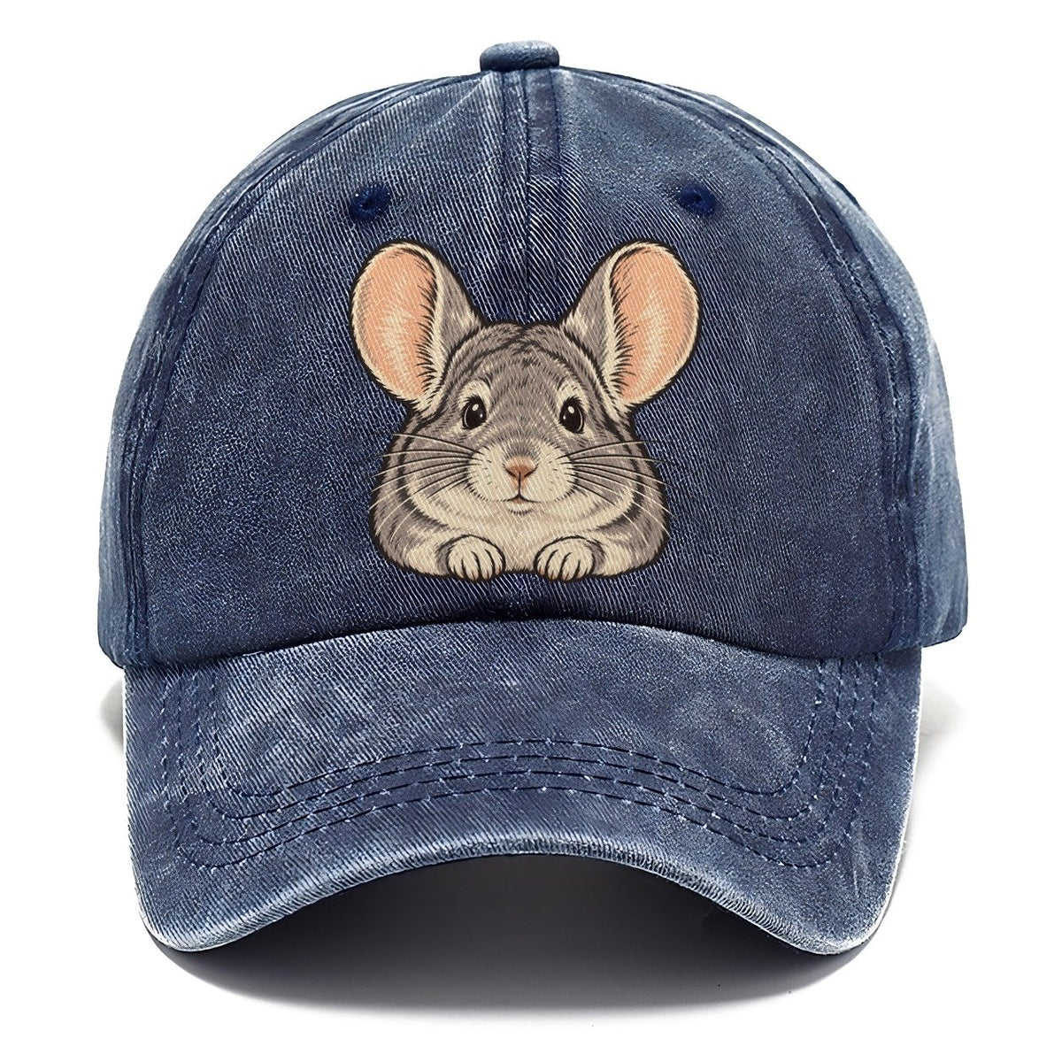 Chinchilla Big Ears Small Pet Logos Classic Cap – Twilight Navy