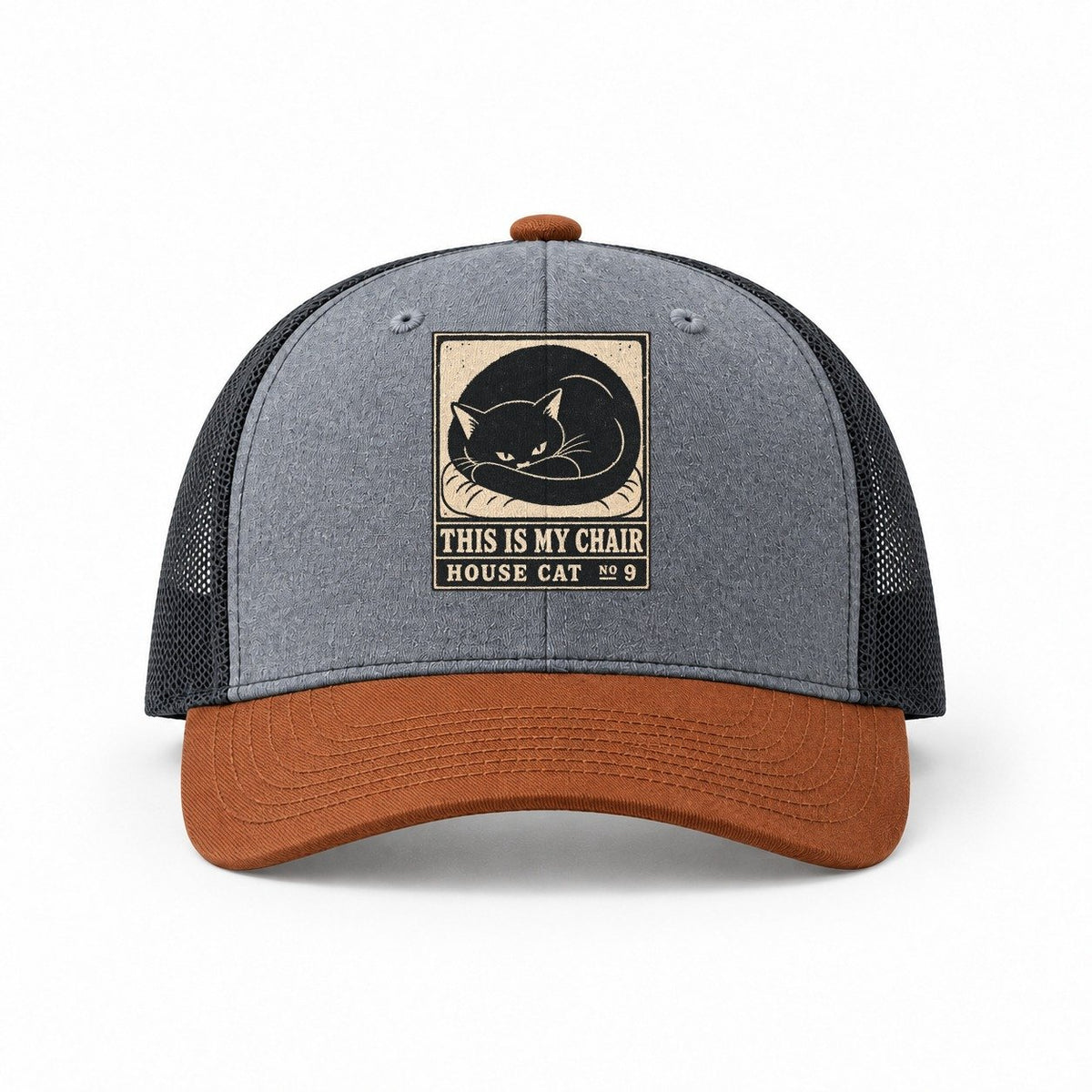 Heather Grey-Rust-Charcoal — front view