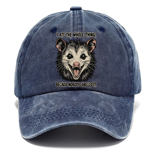 I Ate The Whole Thing Feral Logic Classic Cap – Twilight Navy
