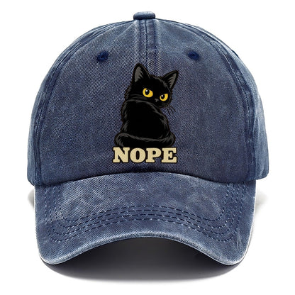 Black Cat Nope Fan Favorites Classic Cap – Twilight Navy