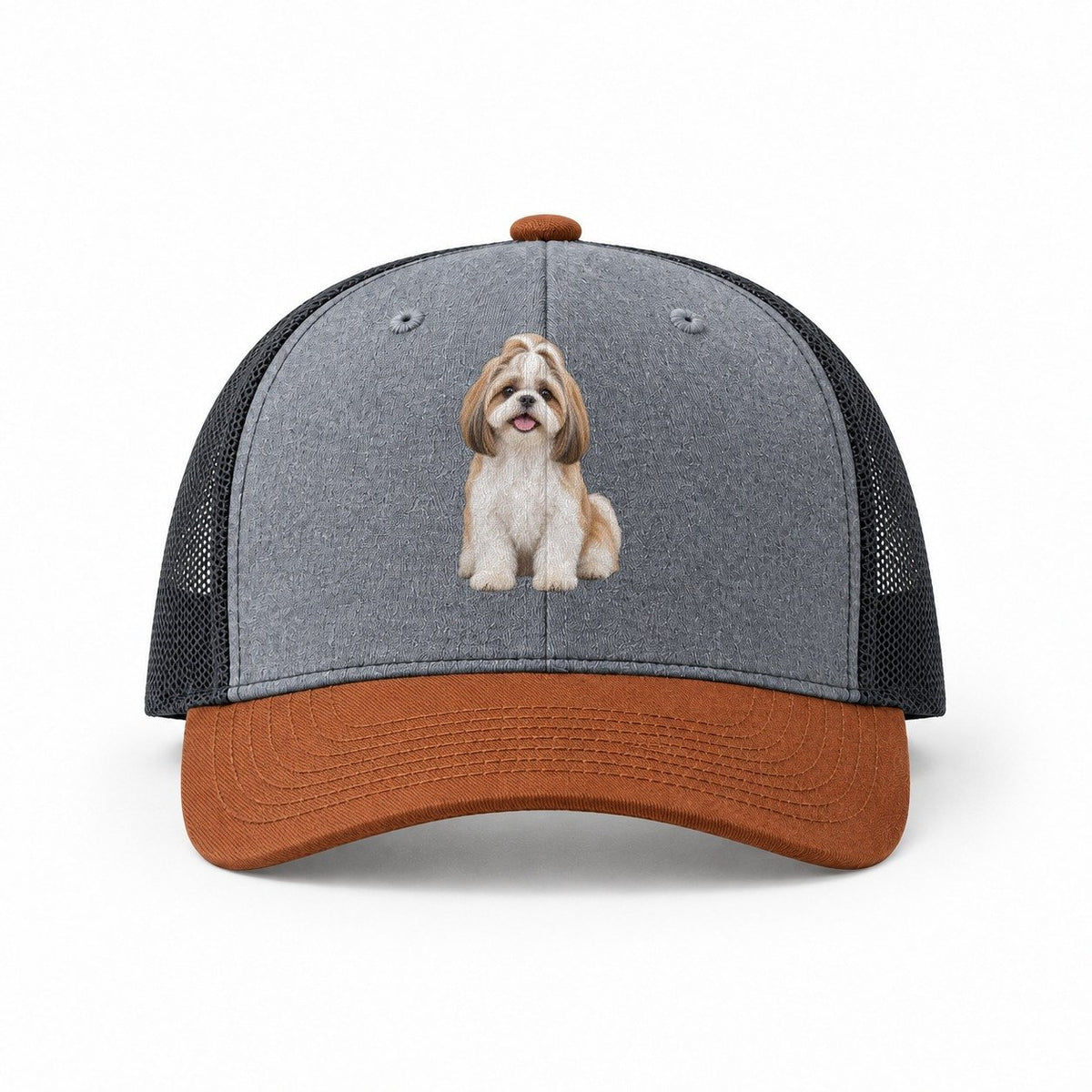 Heather Grey-Rust-Charcoal — front view